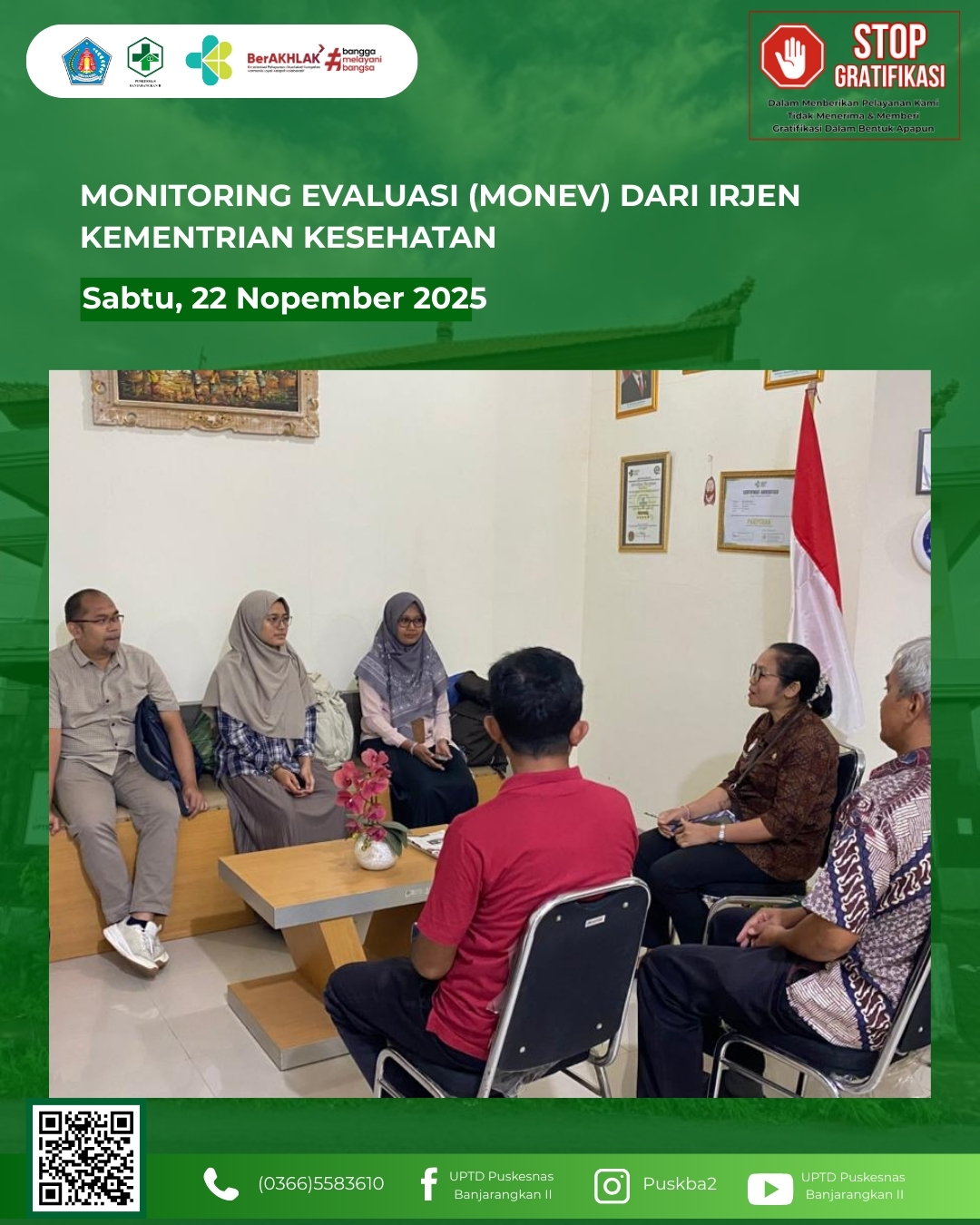 Monitoring dan evaluasi dari Inspektorat Jenderal Kementerian Kesehatan
